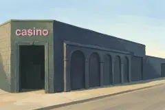 ACE Casino Blackfoot and its arched wall in the morning