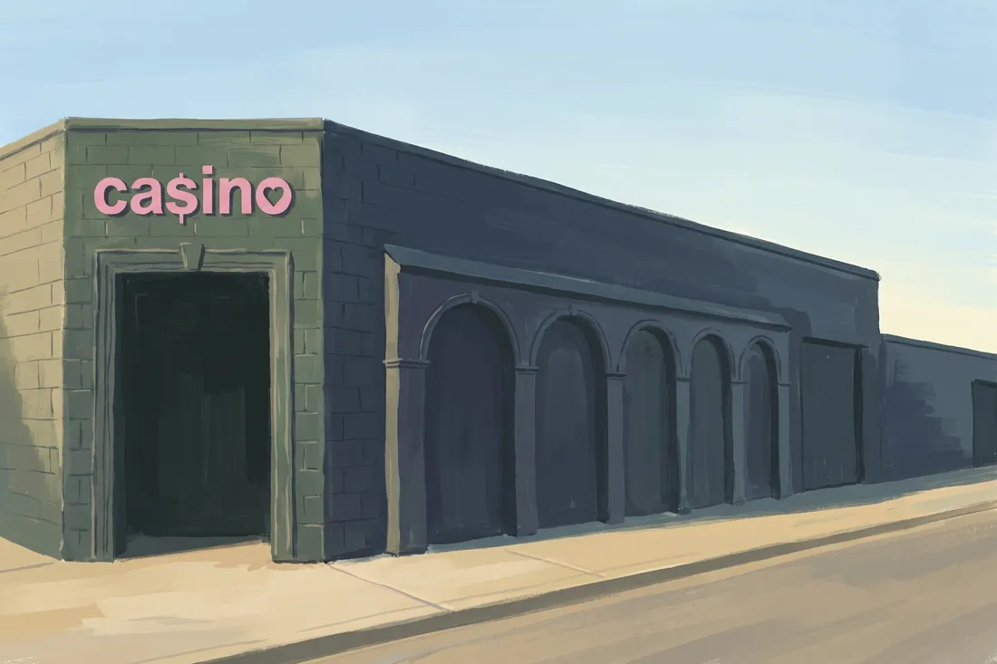 ACE Casino Blackfoot and its arched wall in the morning