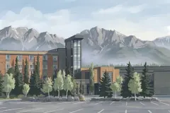 Stoney Nakoda Resort below the Rocky Mountains